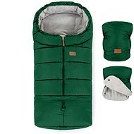 Petite&Mars Jibot 3in1 Téli bundazsák + Jasie kézmelegítő szett - Juicy Green - Babakocsi bundazsák