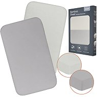 Lionelo Bamboo Sheet Off White Grey 70 × 28cm - Cot sheet