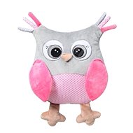BabyOno Rattling plush owl Sofia pink (WEARING POSITION) - Soft Toy