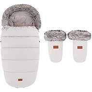 PETITE&MARS Set zimní fusak Comfy 4v1 + rukavice na kočárek Fjora Champagne Shower - Stroller Footmuff