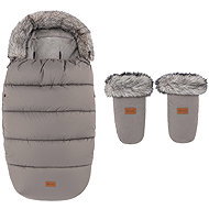 PETITE&MARS Set zimní fusak Comfy 4v1 + rukavice na kočárek Fjora Mocha Mousse - Stroller Footmuff