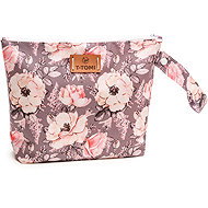 T-TOMI Big Baggie Grey Flowers - Carry Bag