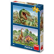 Dino Duel of the Dinosaurs - Jigsaw Puzzle