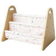 3 Sprouts Reversible Book Tidy – Terrazzo Cream - Toy Organiser