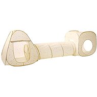 3 Sprouts Children's 3-in-1 Play Tent and Tunnel Recycled Terrazzo Beige - Tent for Children