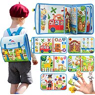 Dvěděti Senzorická busy kniha Batoh - Cloth Book