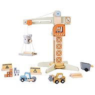 Dvěděti Dřevěný jeřáb s příslušenstvím - Thematic Toy Set