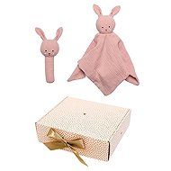 Jabadabado dárková sada s chrastítkem Bunny Pink - Baby Sleeping Toy