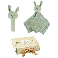 Jabadabado dárková sada s chrastítkem Bunny zelený - Baby Sleeping Toy