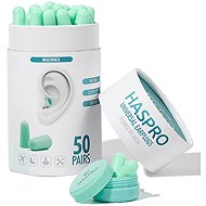 Haspro Universal špunty do uší, pěnové, 50 párů / 100 ks, mint - Earplugs