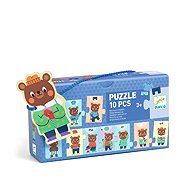 Djeco Dress Up Bear 10pcs - Jigsaw Puzzle