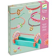 Djeco creative set Macramé and beaded bracelets, pink - Jewellery Making Set