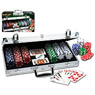 ProPoker 300 poker set with 11.5g chips in an aluminium case - Card Game