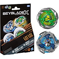 Beyblade X Circle Ghost 4-60LR UX & Hack Viking 4-55O UX Dual Pack Set -  Beyblade