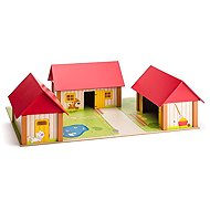 Woody Farm with three buildings and a play mat - Figure Accessories