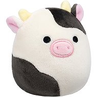 Squishmallows MallowMees black and white cow, Connor, 8cm - Soft Toy