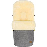 Fillikid Bernina lambswool winter footmuff light grey melange - Stroller Footmuff