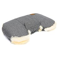 Fillikid Nyby lambskin hand warmer in melange grey - Stroller Hand Muff