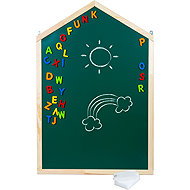 Magnetická křídová tabule „Dům“ závěsná, přírodní, jednostranná - Magnetic Board