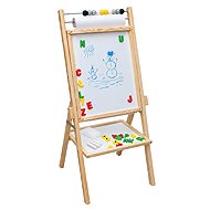 Otočná magnetická tabule z přírodního dřeva s rolí papíru a počítadlem - Magnetic Board