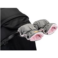 Bomimi Flaf Premium rukavice silver/pink - Pushchair Gloves