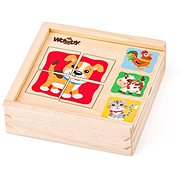 Woody Minipuzzle Animals in a box - Picture Blocks