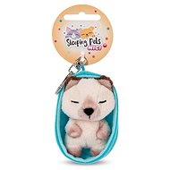 NICI Sleeping cat brown Siamese and basket blue - Keychain