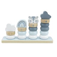 Label Label Small folding rings blue - Sort and Stack Tower