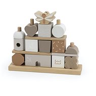 Label Label Dřevěné kostky - domeček nugátový - Sort and Stack Tower