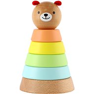 Teddies Kubus skládací pyramida medvěd - Sort and Stack Tower