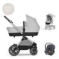 Cybex Eos Lux Travelsystem Aton B2 3v1 Lava Mid Grey - Baby Buggy