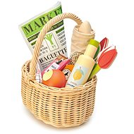 Tender Leaf Wicker Market Wicker Shopping Basket - Toy Kitchen Food