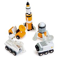 Tender Leaf Wooden Space Voyager Set - Toy Car Set