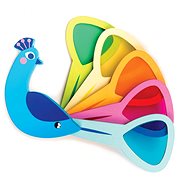 Tender Leaf Optical Toy with Peacock Colours - Didactic Toy