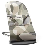 Babybjörn Bliss Print Khaki Green Cotton, dark grey construction - Baby Rocker
