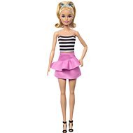 Barbie Modelka – Ružová sukňa a pruhovaný top - Bábika