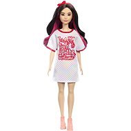 Barbie Modelka – Biele lesklé šaty - Bábika