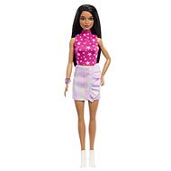 Barbie Model - Glänzender Rock und rosa Oberteil mit Sternen - Puppe