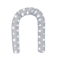 Fillikid Crib Roller Jersey Stars Grey 190 cm - Crib Bumper