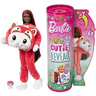 Barbie Cutie Reveal Barbie in costume - Kitten in red panda costume - Doll