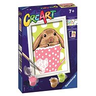 Ravensburger 202065 CreArt Cute Rabbit in a Mug - Painting by Numbers