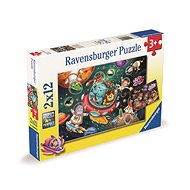 Ravensburger 120008576 Animals in Space 2x12 pieces - Jigsaw Puzzle