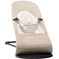 Babybjörn Balance Soft Woven Beige/Grey Jersey, tmavá konstrukce - Baby Rocker