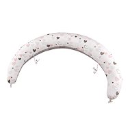 Bomimi Abra multifunctional pillow XXL Hearts pink/gray - Nursing Pillow