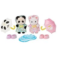 Sylvanian Families Walk in the Rain Baby Duo - Figure and Accessory Set