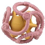 Nattou Ball 2in1 BPA-free 10 cm yellow-pink - Baby Teether