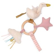 Moulin Roty Swan with wooden ring - Baby Rattle