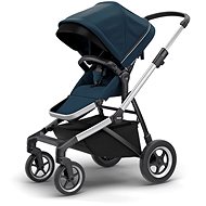 Thule Sleek Navy Blue on Aluminum - Baby Buggy