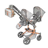 DeCuevas 90877 Folding stroller for twin dolls with backpack City X - 91 cm - Doll Stroller