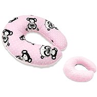 COSING Minky Pandy dots pink - Travel Pillow